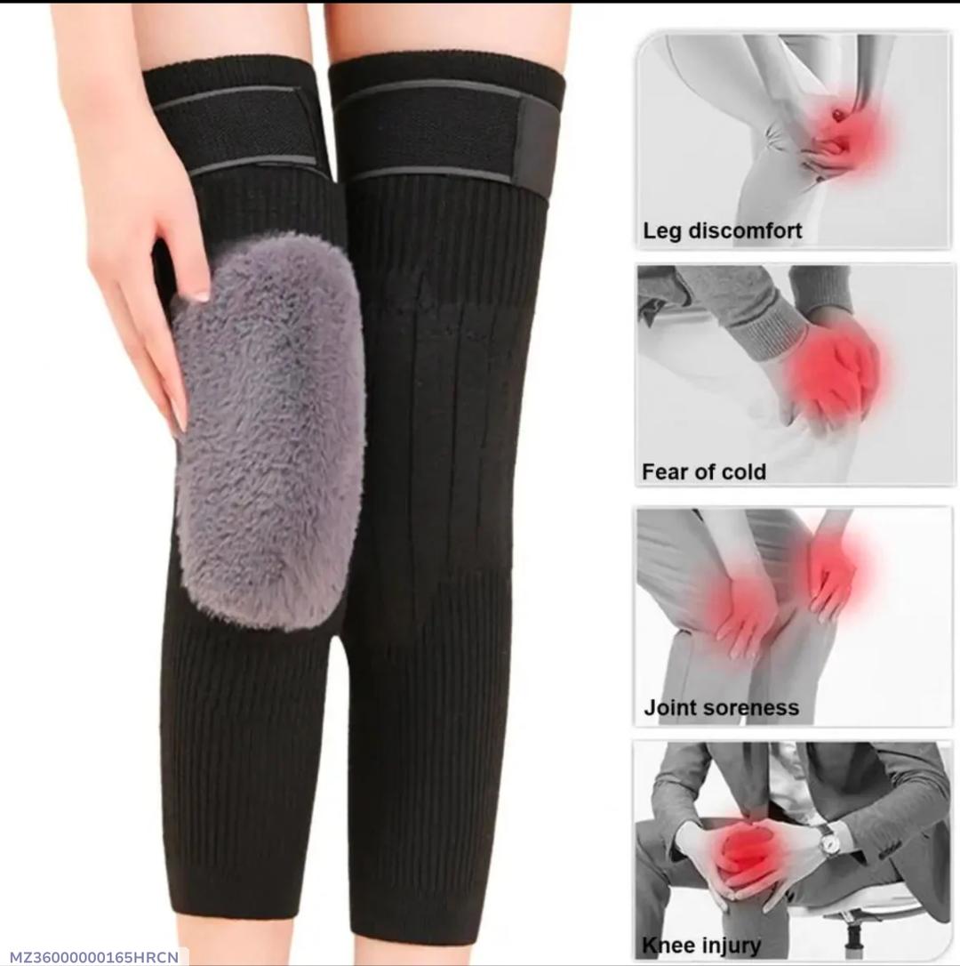 Warm and Cozy Unisex Wool Knee Warmers - 2 Pcs