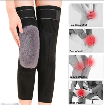 Warm and Cozy Unisex Wool Knee Warmers - 2 Pcs