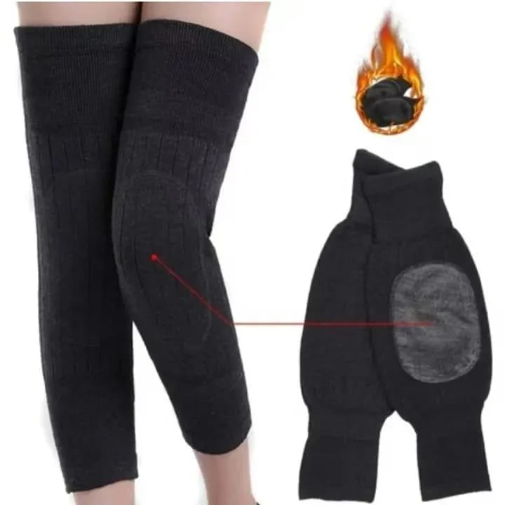 Warm and Cozy Unisex Wool Knee Warmers - 2 Pcs